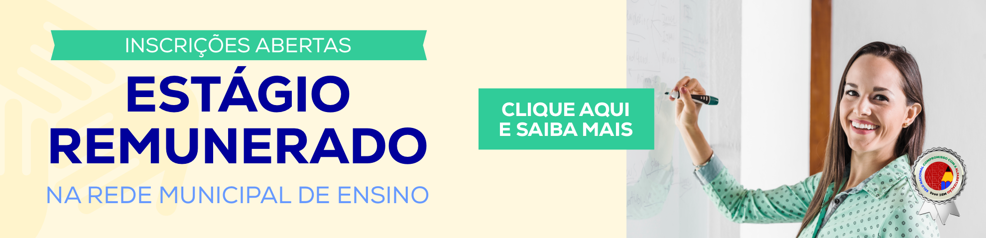 Estágio remunerado na rede municipal de ensino