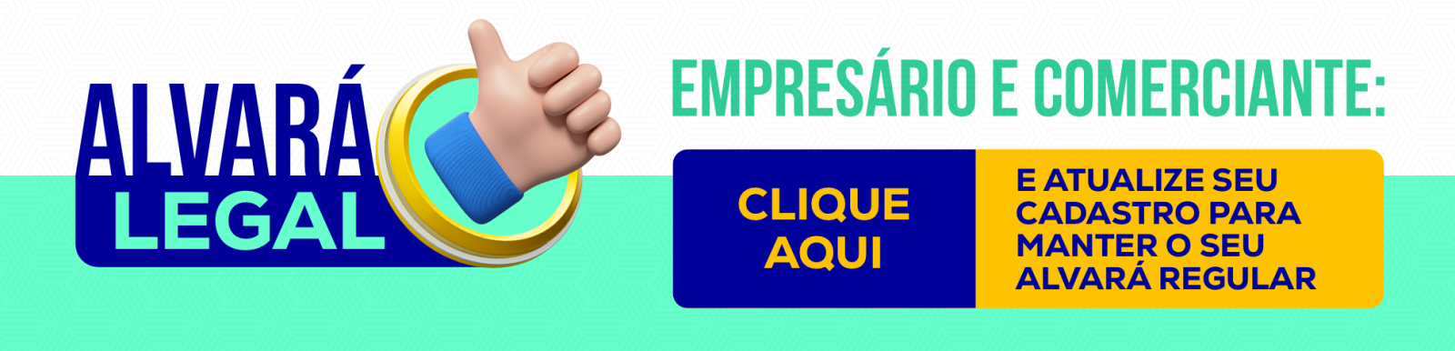 Peça de divulgação da Prefeitura de Ibirité sobre o programa Alvará Legal, dirigido às empresas do município.